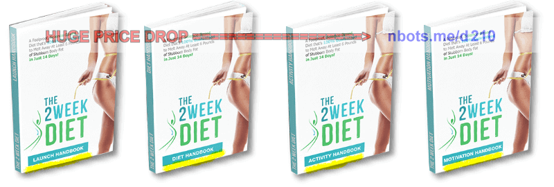 Image of The Four E-books Included in The 2 Week Diet Download.