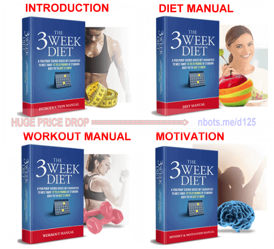 Image of The 3 Week Diet System 4 Manuals: Introduction, Diet, Workout, Motivation.