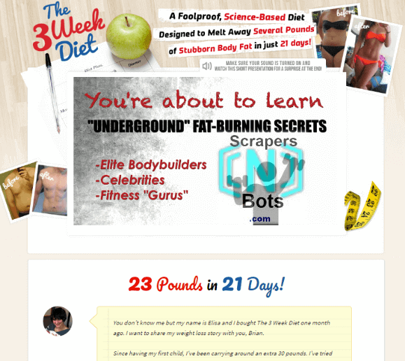 The Three Week Diet System Brian Flatt Website.