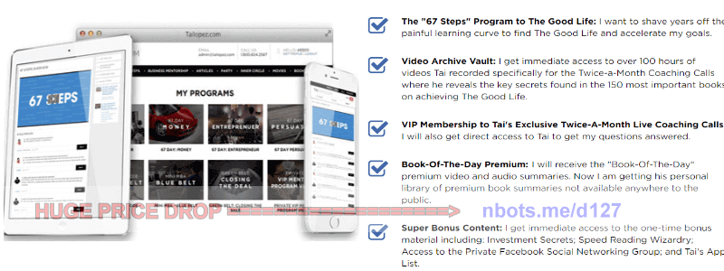 Image of The 67 Steps Members Area and Benefits of Membership to The 67 Steps.