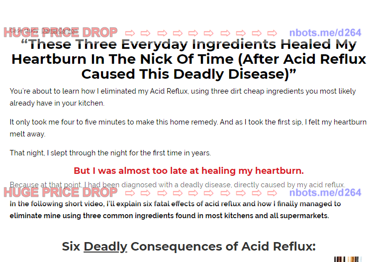 Image of The Acid Reflux Strategy Scott Davis Website.