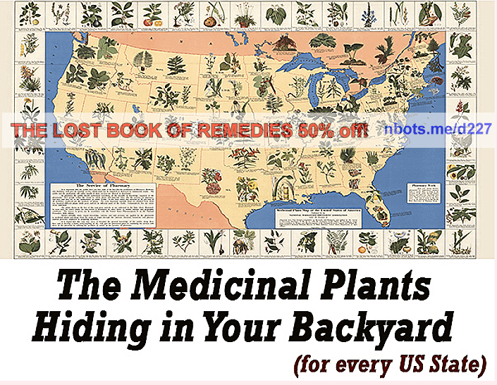 The Lost Book Of Remedies Healing Plants Map of United States.