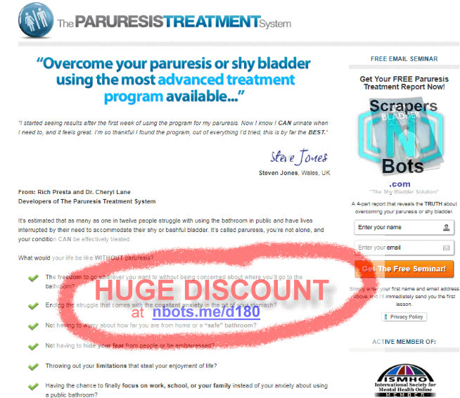 The Paruresis Treatment System Rich Presta Dr Cheryl Lane Website.