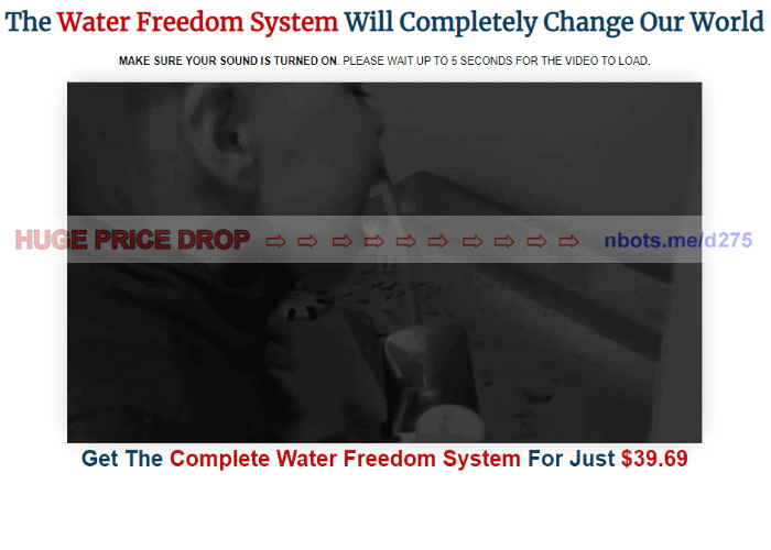 Image of The Water Freedom System Chris Burns Website.