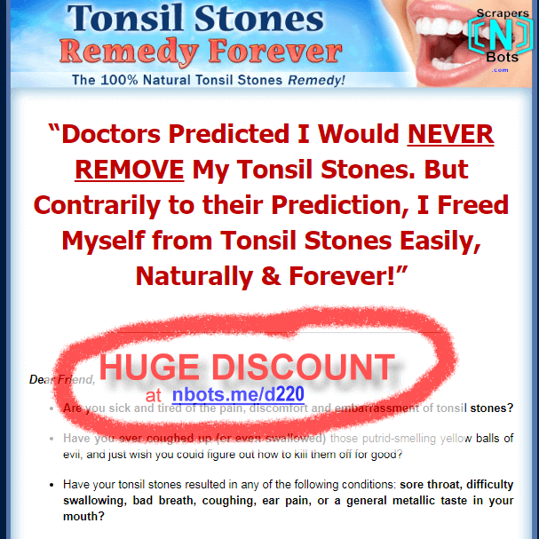 Tonsil Stones Remedy Forever Alison White Website.