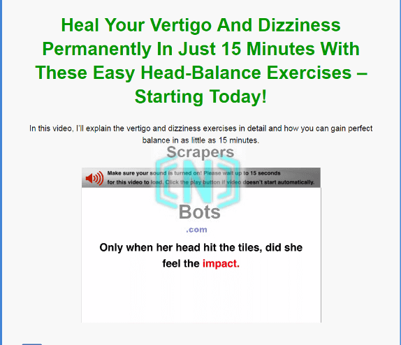 Vertigo And Dizziness Program Website.