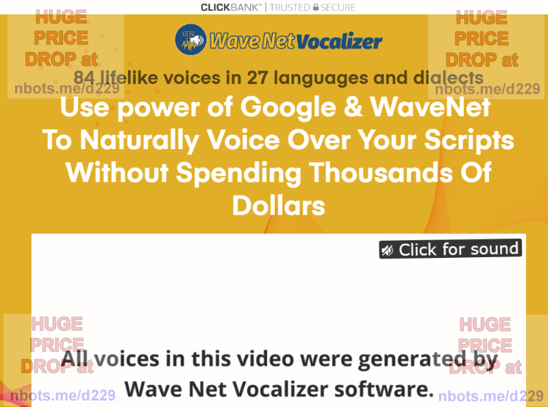 WaveNet Vocalizer Website.