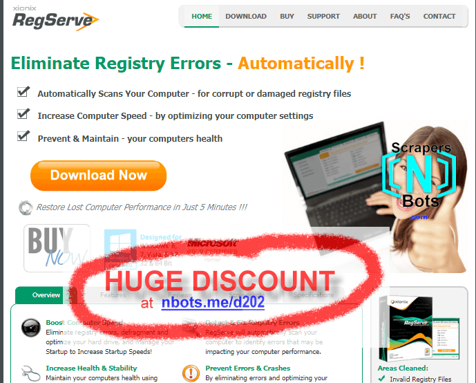 Xionix Regserve Website.