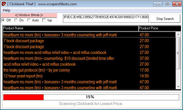 Image of Discounts And Other Downloads Related To Heartburn No More Discovered By Clickbank Thief Software.