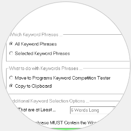 Image of Google Auto Suggest Keyword Scraper Keyword Filtering Options.