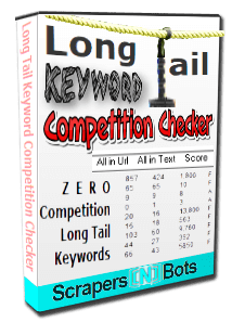 Google Auto Complete Scraper + Long Tail Keyword Competition Checker Software Box.