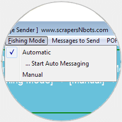 Image of POF Bot 'Automatic' and 'Manual' mode of message sending.