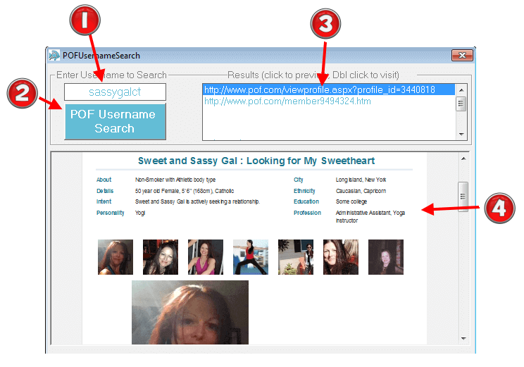 Image of POF Username Search Software.