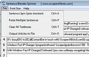 Image of Sentence Blender Spinner Software.