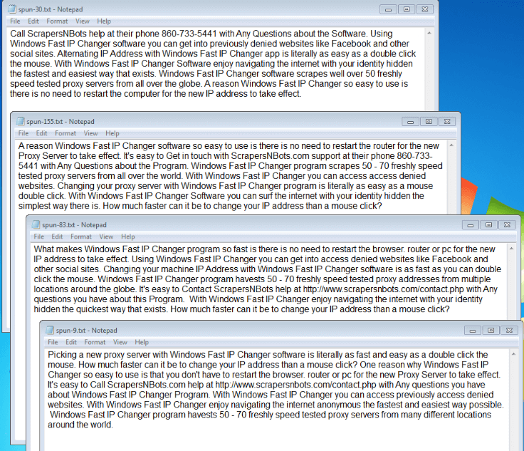 Image of Output Content Compare for Uniqueness Side by Side.