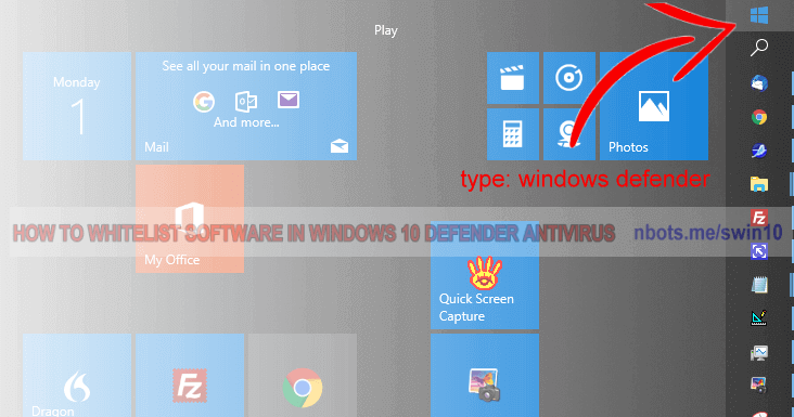Image of Windows 10 Start Button.