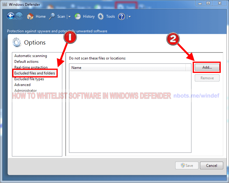 Image of 3 Microsoft Windows Defender Antivirus Excluded Files Folders Add.