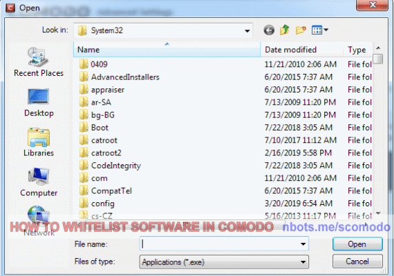 Image of 5 Comodo Antivirus Select Excluded Application.