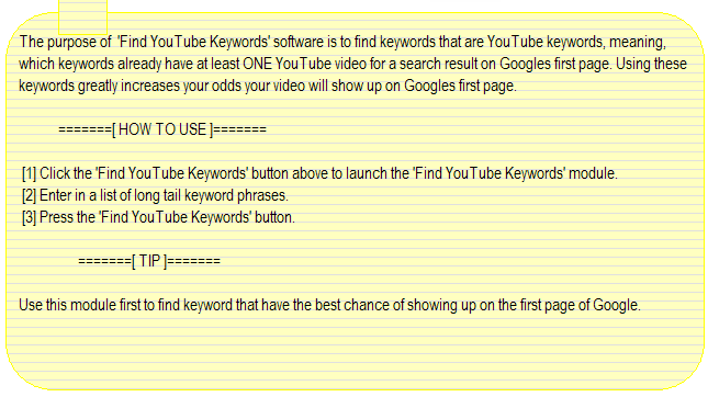 Animation Image Showing Full Description of 3 YouTube Keyword Software Programs Built into One.