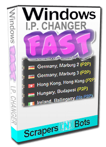 Windows Fast IP Changer software box.