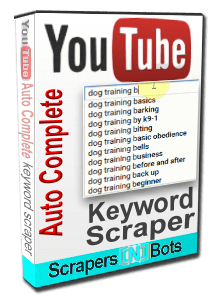 YouTube AutoComplete Keyword Scraper software box.