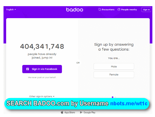 Badoo search by language